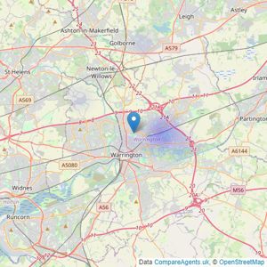 Hamlet Homes - Warrington listings heatmap