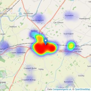 HAMMOND Property Services - Bingham listings heatmap