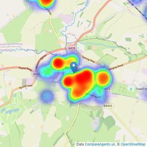 Hamnett Hayward - Thame listings heatmap