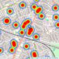 Hamptons - Balham listings heatmap