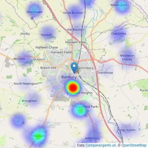 Hamptons - Banbury listings heatmap