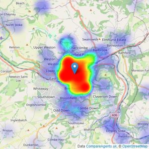 Hamptons - Bath listings heatmap