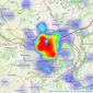 Hamptons - Bath listings heatmap