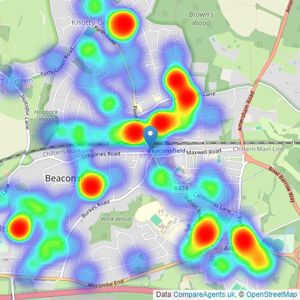 Hamptons - Beaconsfield listings heatmap