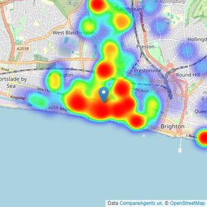 Hamptons - Brighton & Hove listings heatmap