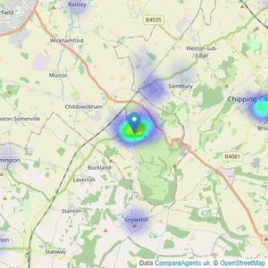 Hamptons - Broadway listings heatmap