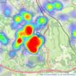 Hamptons - Caterham listings heatmap