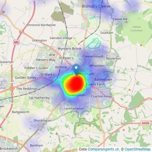 Hamptons - Cheltenham listings heatmap