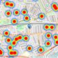 Hamptons - Chiswick listings heatmap