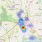 Hamptons - Cirencester listings heatmap