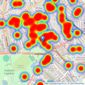 Hamptons - Clapham listings heatmap