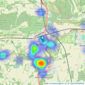 Hamptons - Dorking listings heatmap