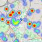 Hamptons - Dulwich listings heatmap