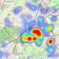 Hamptons - Epsom & Banstead listings heatmap