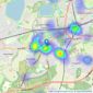 Hamptons - Esher listings heatmap