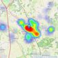 Hamptons - Harpenden listings heatmap