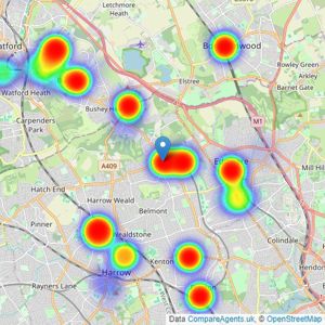 Hamptons New Homes - Stanmore listings heatmap