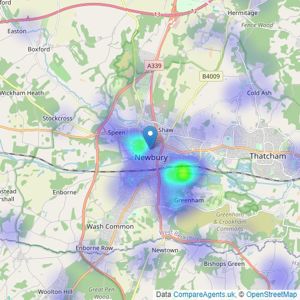 Hamptons - Newbury listings heatmap