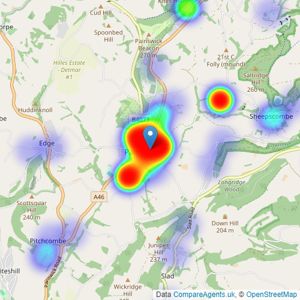 Hamptons - Painswick listings heatmap