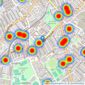 Hamptons - Parsons Green & Fulham listings heatmap