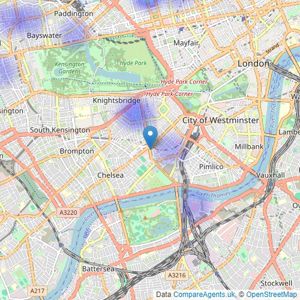 Hamptons Private Office - London listings heatmap