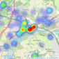 Hamptons - Rickmansworth listings heatmap