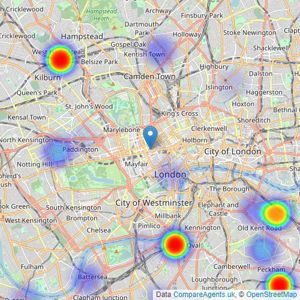 Hamptons Sales - London Residential Development listings heatmap