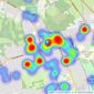 Hamptons - Stanmore listings heatmap