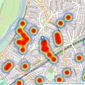 Hamptons - Surbiton listings heatmap