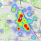 Hamptons - Totteridge & Whetstone listings heatmap