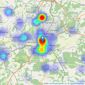 Hamptons - Tunbridge Wells listings heatmap