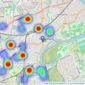 Hamptons - Twickenham listings heatmap