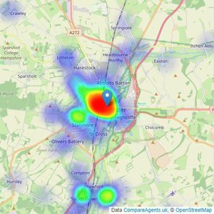 Hamptons - Winchester listings heatmap