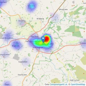 H&H Land & Estates - Cockermouth listings heatmap