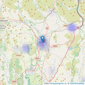 H&H Land & Estates - Kendal listings heatmap