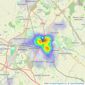 Handles Property - Leamington listings heatmap