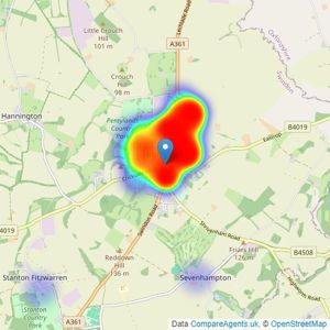 Hanley's - Highworth listings heatmap