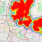 Hannells Estate Agents - Chaddesden listings heatmap