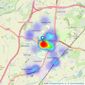 Hansons - Bromsgrove listings heatmap