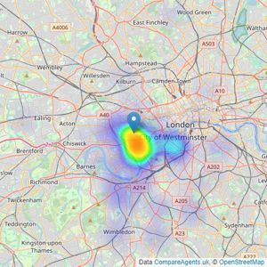 Harding Green - London listings heatmap