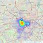 Harding Green - London listings heatmap