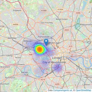 Harding Green - St. John's Wood listings heatmap