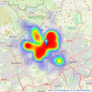 Hardisty & Co - Horsforth listings heatmap