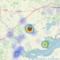 Hardy-King Estate Agents - Tiptree listings heatmap