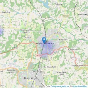 Harman Group - Haywards Heath listings heatmap