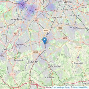 Harman Healy - Croydon listings heatmap