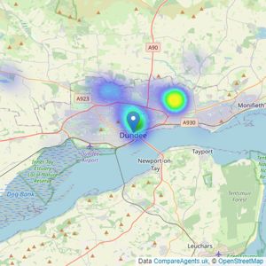 Harmony Homes Estate Agency - Dundee listings heatmap