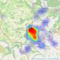 Harrington Brown Property Ltd - Shotley Bridge listings heatmap