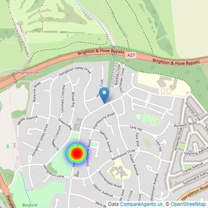 Harringtons Sales - Hove listings heatmap