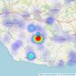 Harris & Birt - Cowbridge listings heatmap